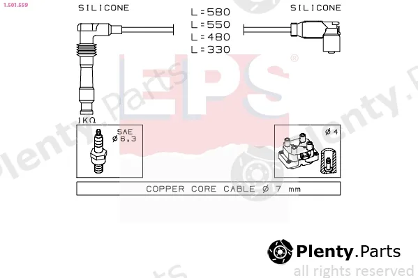 EPS 1.501.559 — Ignition Cable Kit Made in Italy - OE Equivalent