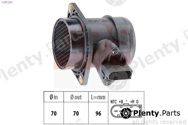 EPS 1.991.221 — Mass Air Flow Sensor Made in Italy - OE Equivalent
