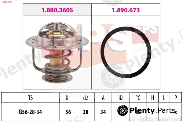 EPS 1.879.920 — Thermostat, coolant Made in Italy - OE Equivalent
