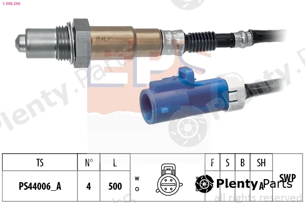EPS 1.998.296 — Lambda Sensor Made in Italy - OE Equivalent