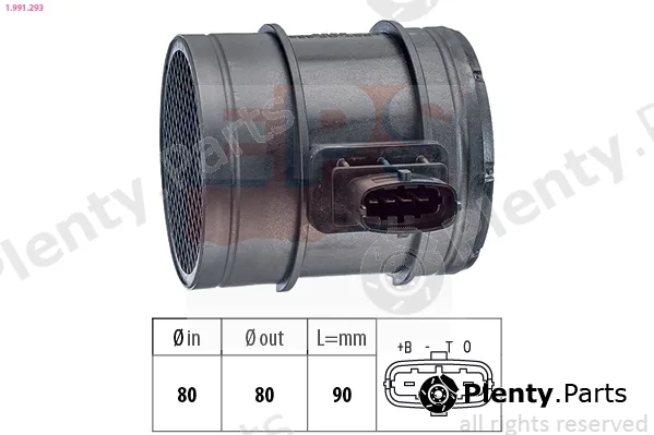 EPS 1.991.293 — Mass Air Flow Sensor Made in Italy - OE Equivalent