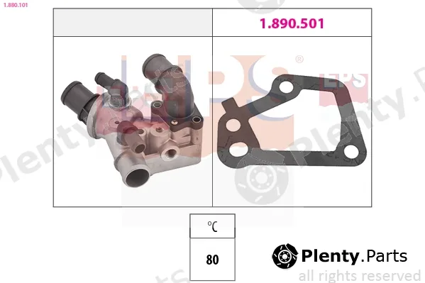 EPS 1.880.101 — Thermostat, coolant Made in Italy - OE Equivalent