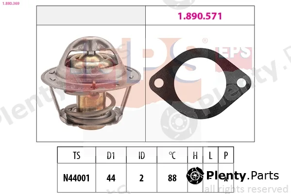 EPS 1.880.369 — Thermostat, coolant Made in Italy - OE Equivalent