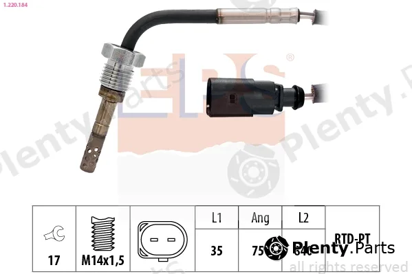 EPS 1.220.184 — Sensor, exhaust gas temperature Made in Italy - OE Equivalent