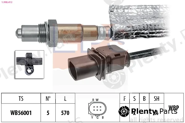 EPS 1.998.412 — Lambda Sensor Made in Italy - OE Equivalent