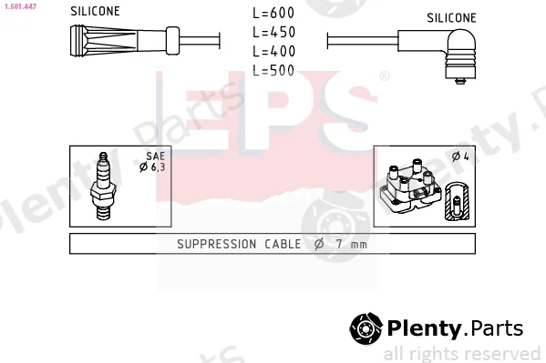 EPS 1.501.447 — Ignition Cable Kit Made in Italy - OE Equivalent