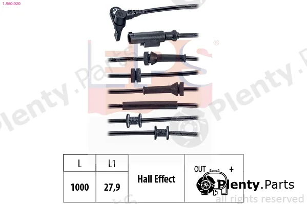 EPS 1.960.020 — Sensor, wheel speed Made in Italy - OE Equivalent