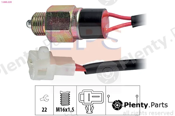 EPS 1.860.220 — Switch, reverse light Made in Italy - OE Equivalent