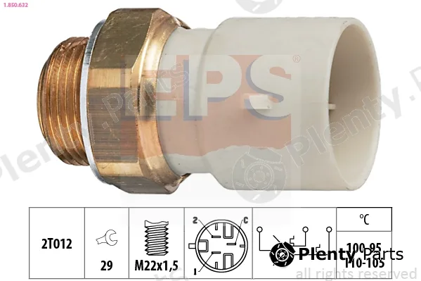 EPS 1.850.632 — Temperature Switch, radiator fan Made in Italy - OE Equivalent