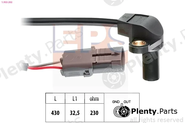 EPS 1.953.202 — Sensor, crankshaft pulse Made in Italy - OE Equivalent