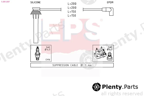 EPS 1.501.507 — Ignition Cable Kit Made in Italy - OE Equivalent