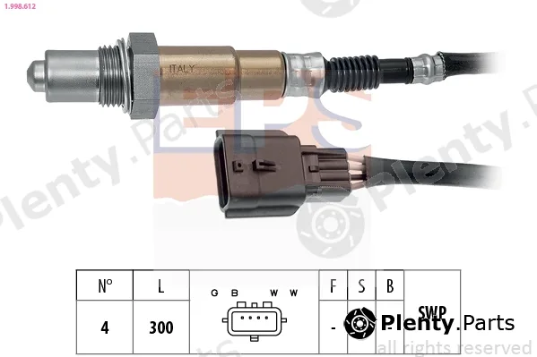 EPS 1.998.612 — Lambda Sensor Made in Italy - OE Equivalent