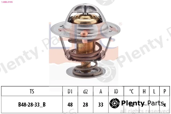 EPS 1.880.319S — Thermostat, coolant Made in Italy - OE Equivalent