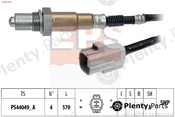 EPS 1.998.355 — Lambda Sensor Made in Italy - OE Equivalent