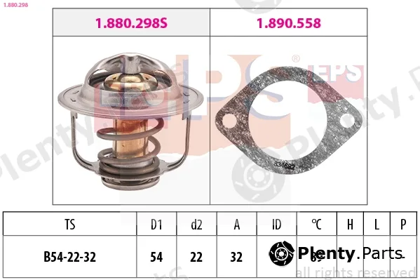EPS 1.880.298 — Thermostat, coolant Made in Italy - OE Equivalent