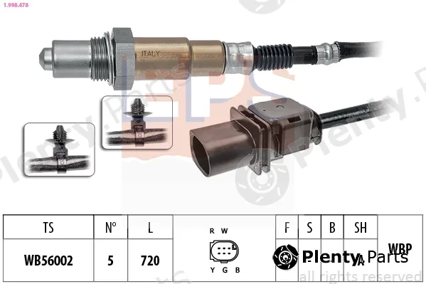 EPS 1.998.478 — Lambda Sensor Made in Italy - OE Equivalent