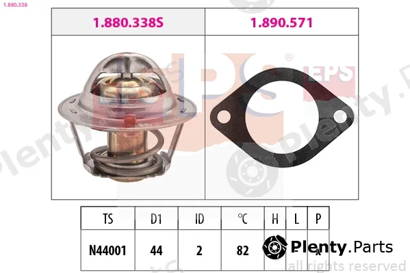 EPS 1.880.338 — Thermostat, coolant Made in Italy - OE Equivalent
