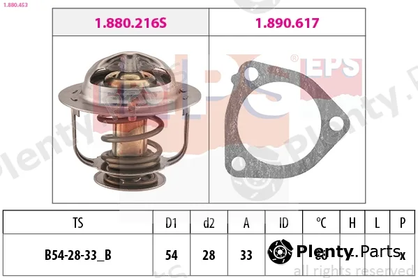 EPS 1.880.453 — Thermostat, coolant Made in Italy - OE Equivalent