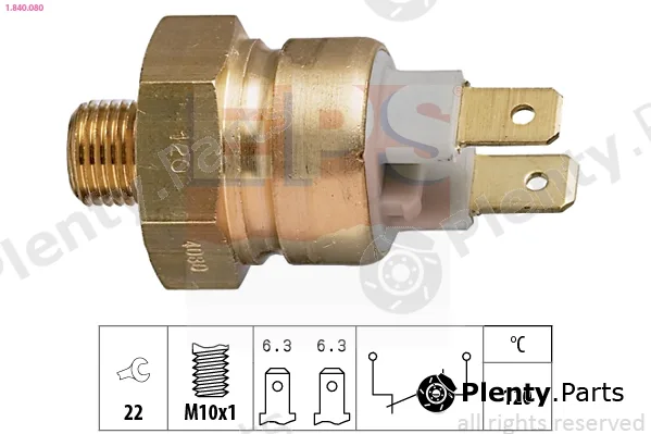 EPS 1.840.080 — Temperature Switch, coolant warning lamp Made in Italy - OE Equivalent