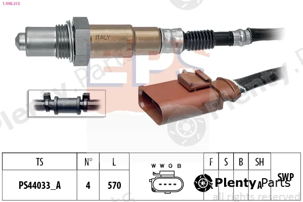 EPS 1.998.315 — Lambda Sensor Made in Italy - OE Equivalent