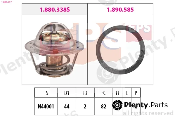 EPS 1.880.517 — Thermostat, coolant Made in Italy - OE Equivalent
