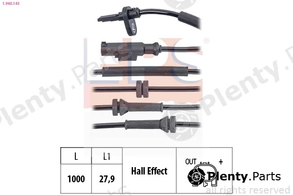 EPS 1.960.143 — Sensor, wheel speed Made in Italy - OE Equivalent