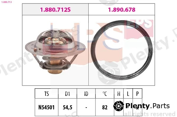 EPS 1.880.713 — Thermostat, coolant Made in Italy - OE Equivalent