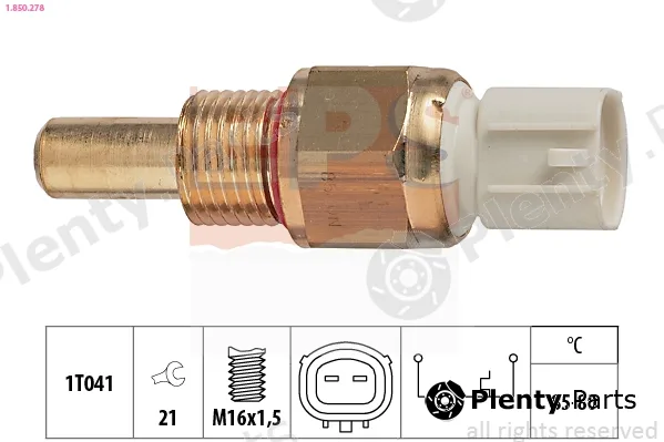 EPS 1.850.278 — Temperature Switch, radiator fan Made in Italy - OE Equivalent