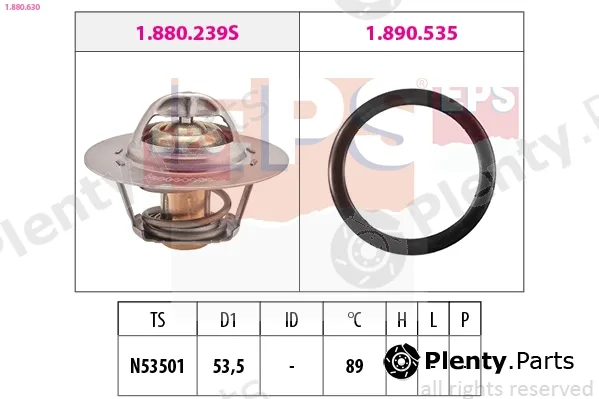 EPS 1.880.630 — Thermostat, coolant Made in Italy - OE Equivalent