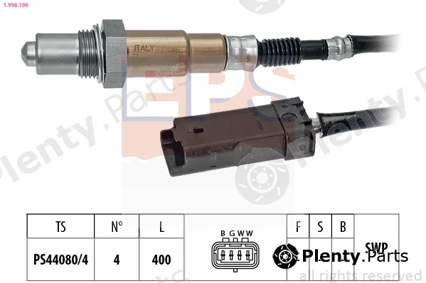 EPS 1.998.196 — Lambda Sensor Made in Italy - OE Equivalent