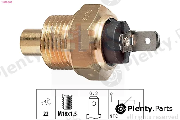 EPS 1.830.008 — Sensor, coolant temperature Made in Italy - OE Equivalent