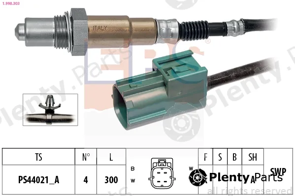 EPS 1.998.303 — Lambda Sensor Made in Italy - OE Equivalent
