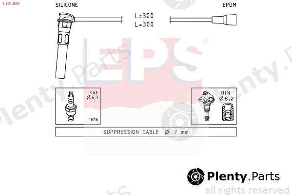 EPS 1.501.889 — Ignition Cable Kit Made in Italy - OE Equivalent