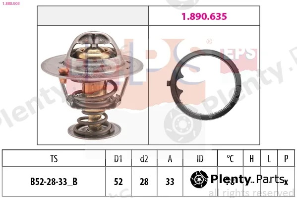 EPS 1.880.503 — Thermostat, coolant Made in Italy - OE Equivalent