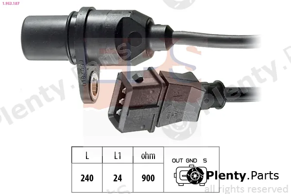 EPS 1.953.187 — Sensor, crankshaft pulse Made in Italy - OE Equivalent