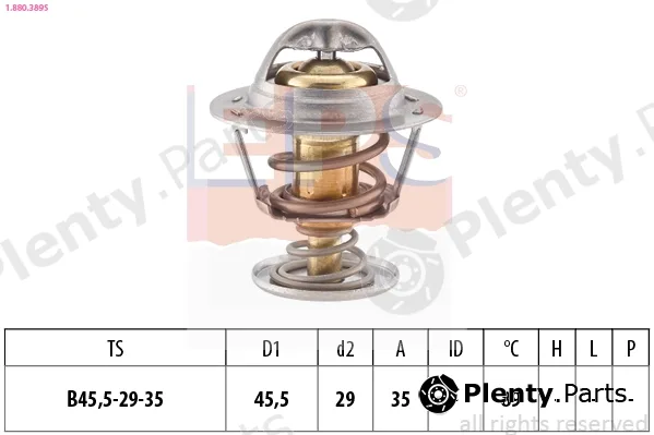 EPS 1.880.389S — Thermostat, coolant Made in Italy - OE Equivalent