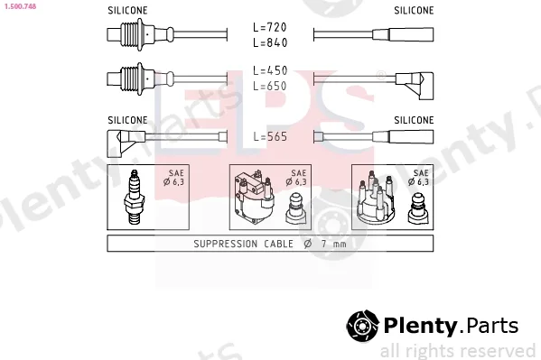 EPS 1.500.748 — Ignition Cable Kit Made in Italy - OE Equivalent