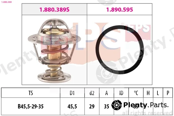 EPS 1.880.389 — Thermostat, coolant Made in Italy - OE Equivalent