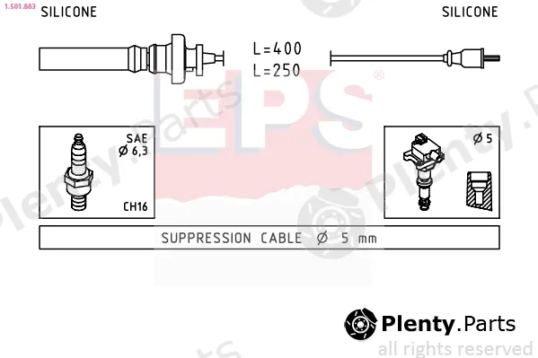 EPS 1.501.883 — Ignition Cable Kit Made in Italy - OE Equivalent