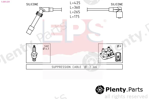EPS 1.501.531 — Ignition Cable Kit Made in Italy - OE Equivalent