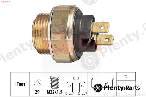 EPS 1.850.017 — Temperature Switch, radiator fan Made in Italy - OE Equivalent
