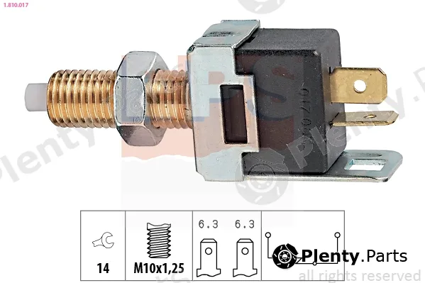 EPS 1.810.017 — Stop Light Switch Made in Italy - OE Equivalent