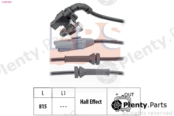 EPS 1.960.063 — Sensor, wheel speed Made in Italy - OE Equivalent