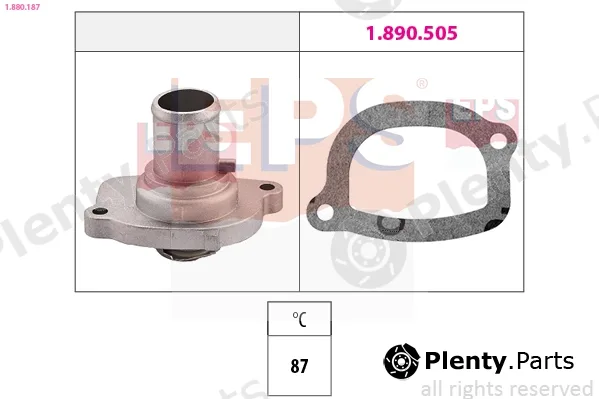 EPS 1.880.187 — Thermostat, coolant Made in Italy - OE Equivalent