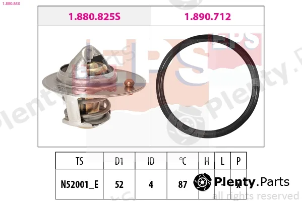 EPS 1.880.850 — Thermostat, coolant Made in Italy - OE Equivalent