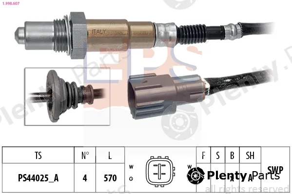 EPS 1.998.607 — Lambda Sensor Made in Italy - OE Equivalent