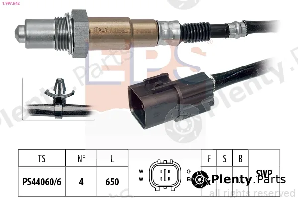 EPS 1.997.542 — Lambda Sensor Made in Italy - OE Equivalent