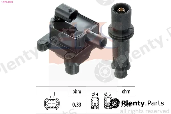 EPS 1.970.387K — Ignition Coil Made in Italy - OE Equivalent