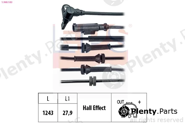 EPS 1.960.183 — Sensor, wheel speed Made in Italy - OE Equivalent
