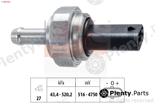 EPS 1.980.002 — Sensor, exhaust pressure Made in Italy - OE Equivalent